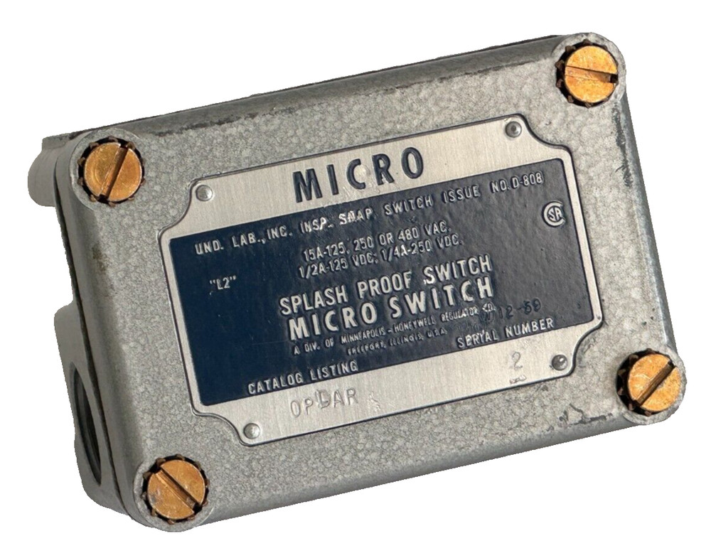 USED Honeywell 0PDAR Splash Proof Switch