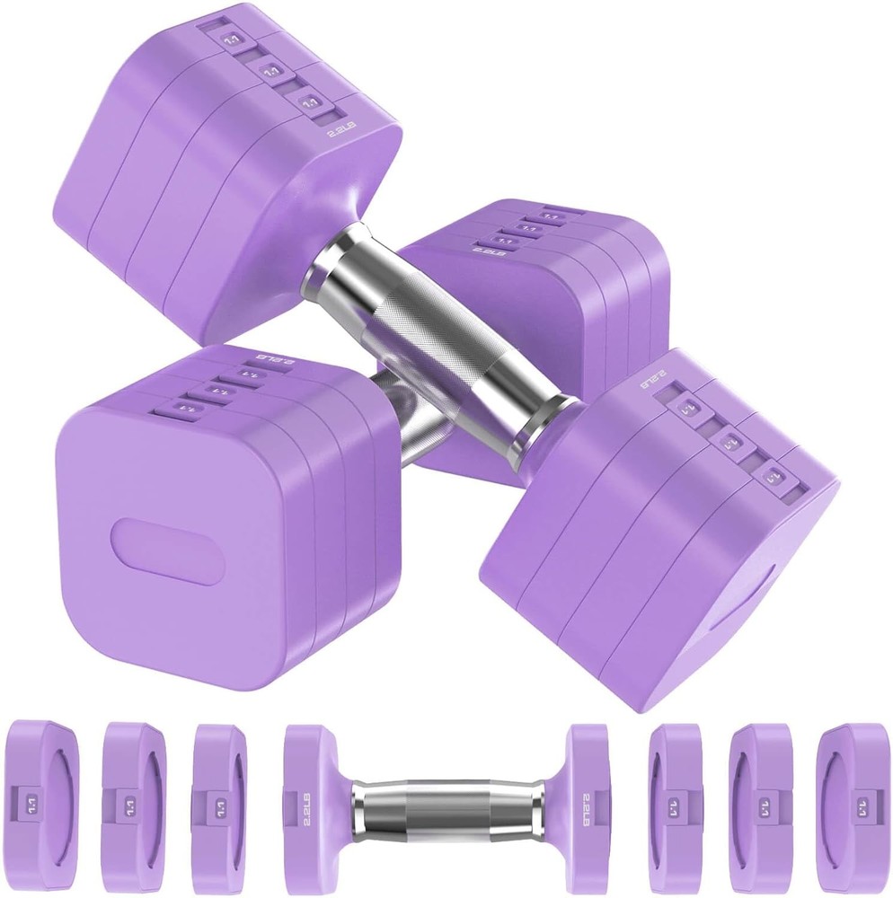 Luxury 22LBS Adjustable Dumbbells - Space-Saving Full Body Workout Solution