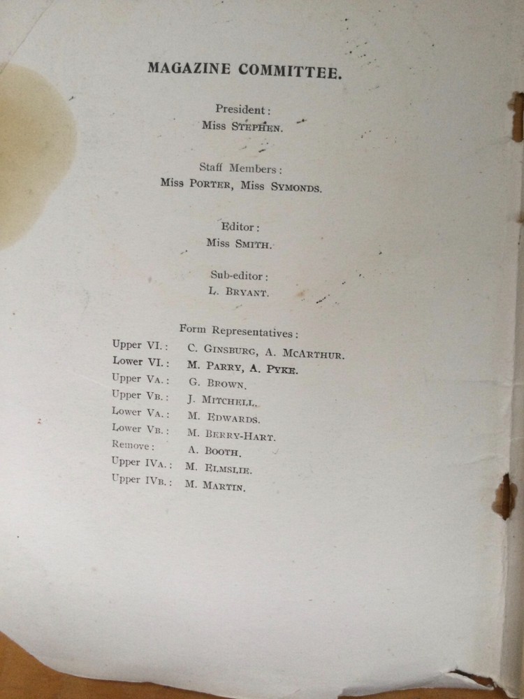Birkenhead High School Magazine 1948