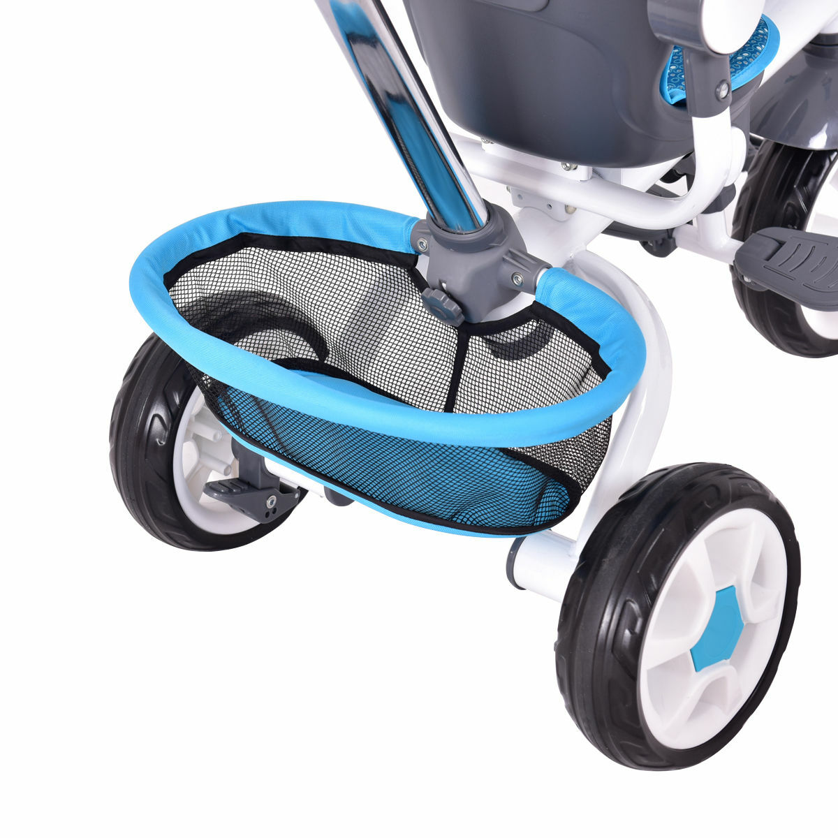 Blue Baby Stroller Tricycle Detachable Learning Toy Bike