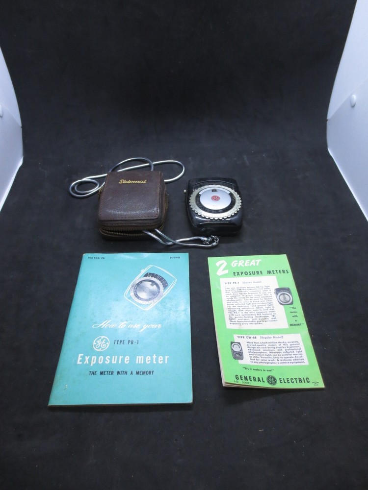 General Electric Exposure Meter Type PR 1 with Original Case & Instruction Book