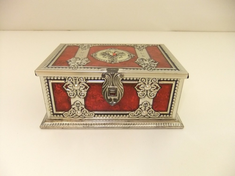 Blue Bird Confectionery Chest Tin Empire Double Headed Eagle