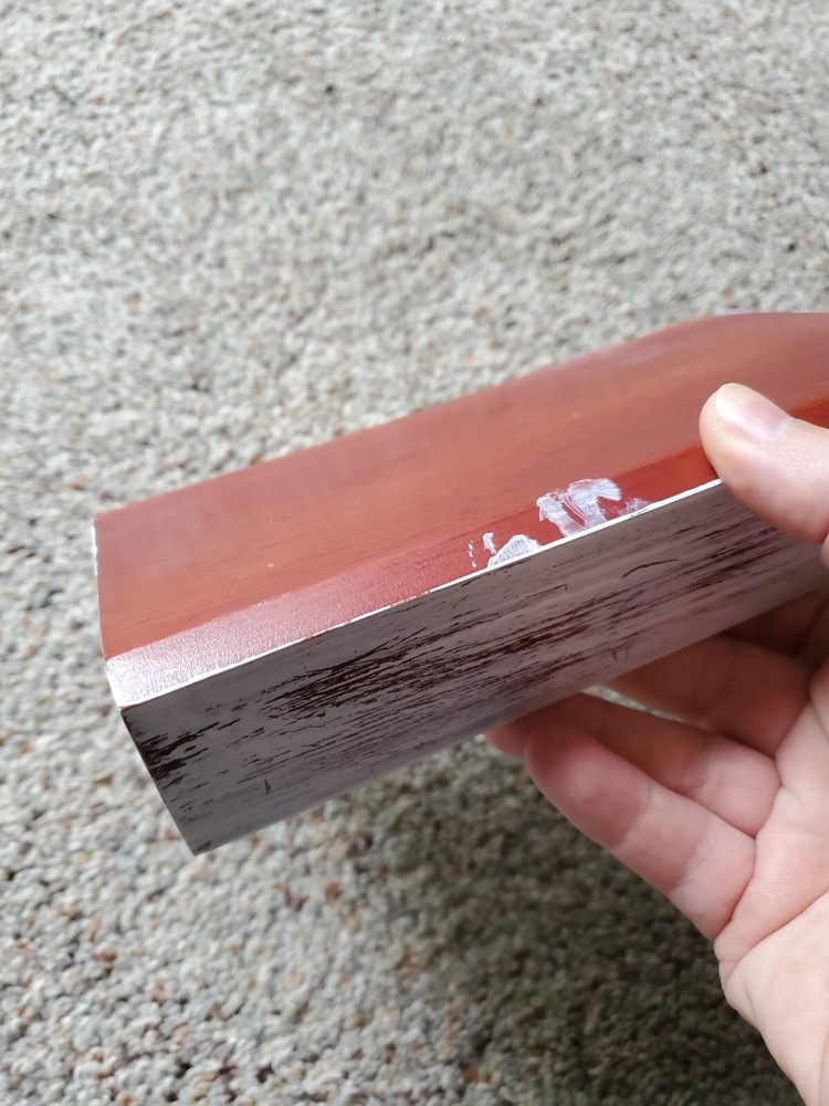 Triangular Solid Wood Block Jewelry Or Earring Wedge Display, Painted, 8 Inch