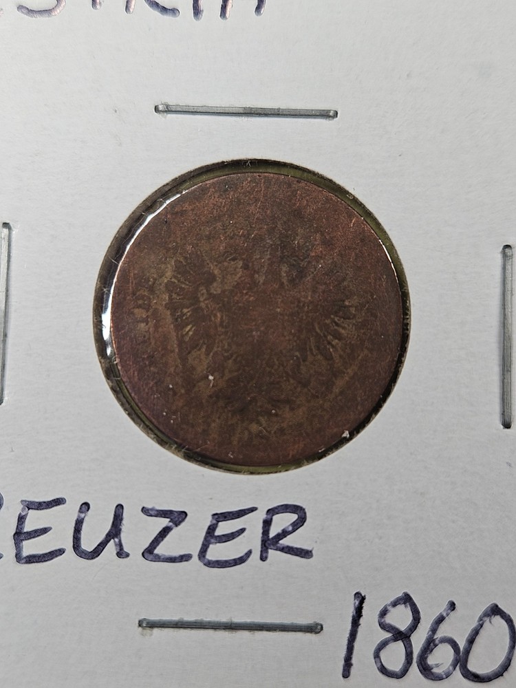 COINS - AUSTRIA - 1 KREUZER 1860 A