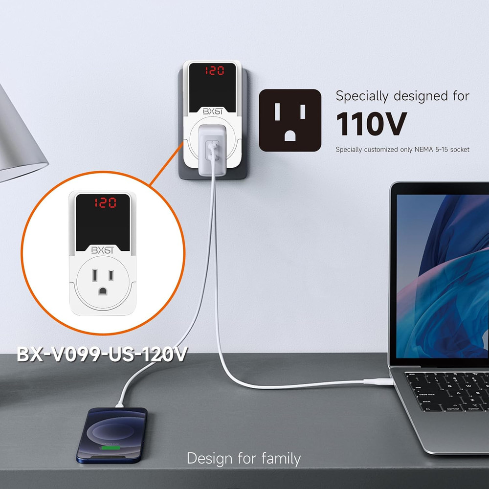 BXST 140J Surge Protector Voltage Protector One Outlet Plug Surge Protector for