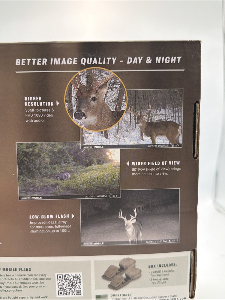 Moultrie Mobile Edge 2 Cellular Trail Cam, 2-Pack Free Ship