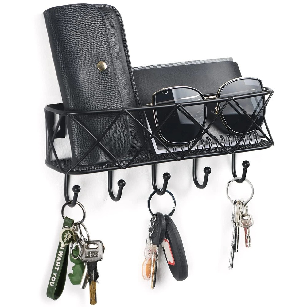 Key Holder for Wall Decorative Entryway Key Hooks Wall Mounted Key Rack with ...