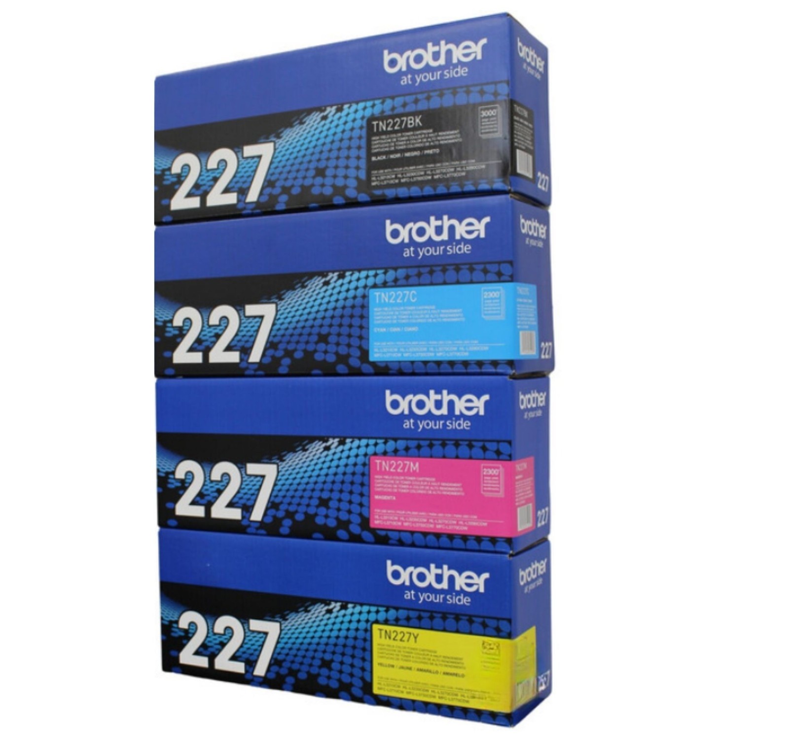 Original Brother TN227 Toner Cartridge – High Yield for Color Printers - CMYK