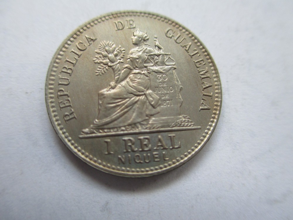 1911 Guatemala real coin unc