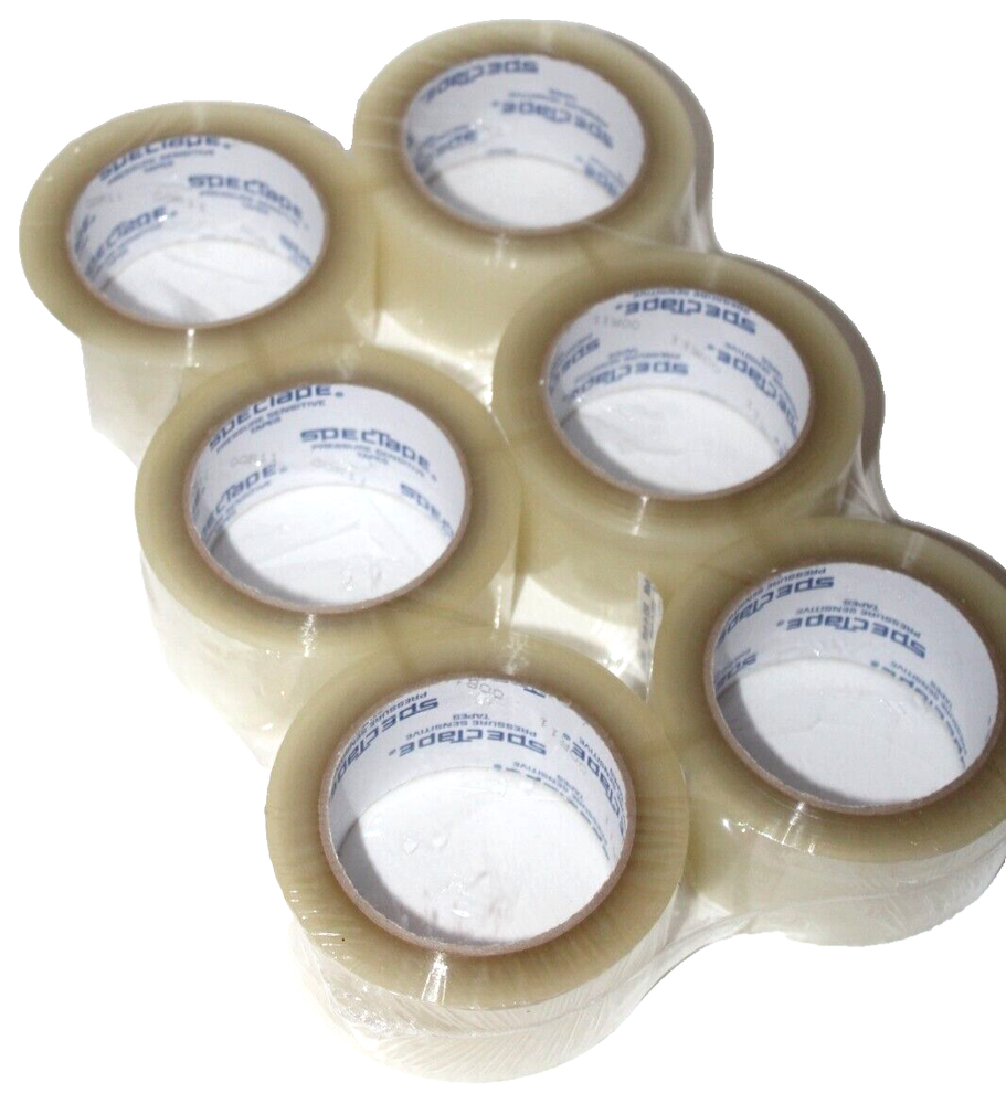 SpecTape Pressure Sensitive Clear Packing Tapes 6-Pack