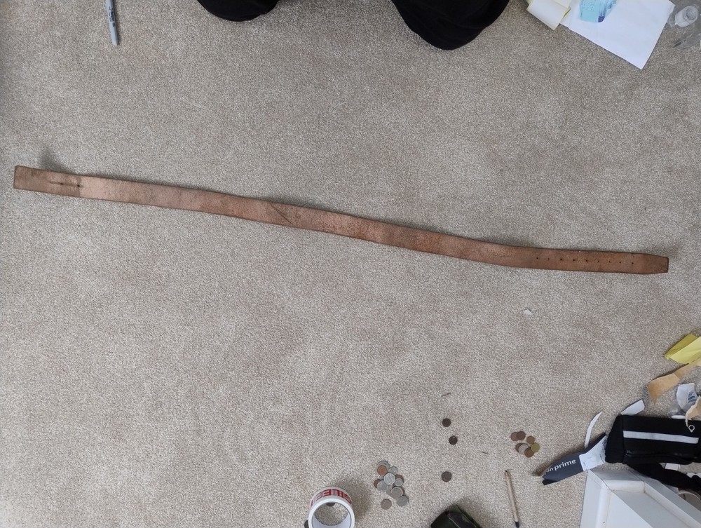 Original 1903 Pattern Leather Belt #4, Undated, No Buckle 131cm 52"