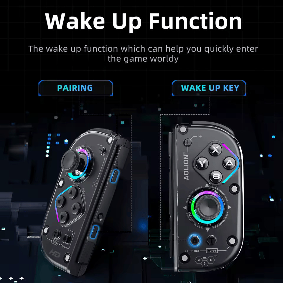 Aolion Black J20 Lite Knight Wireless Joycons