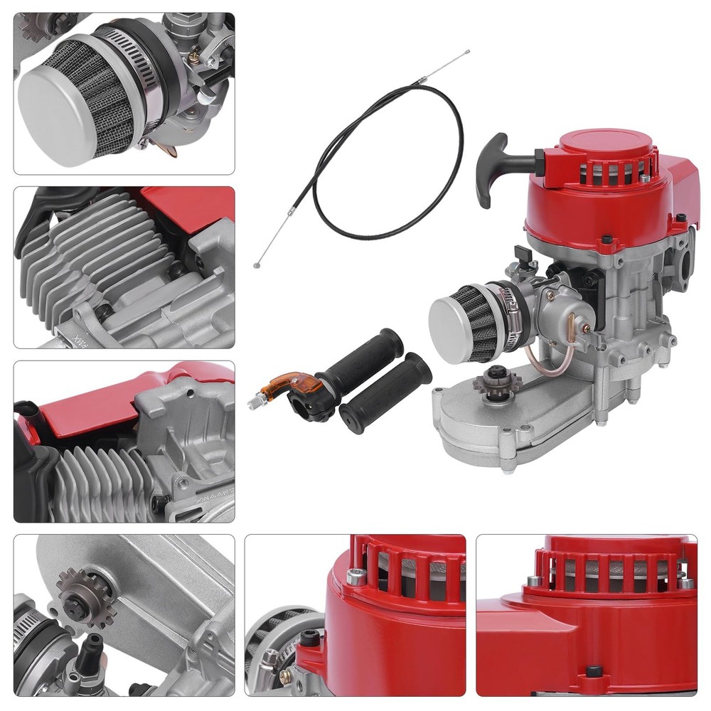 49cc 2 Stroke Pull Start Engine Kit with Air Filter for Mini Dirt Bike ATV