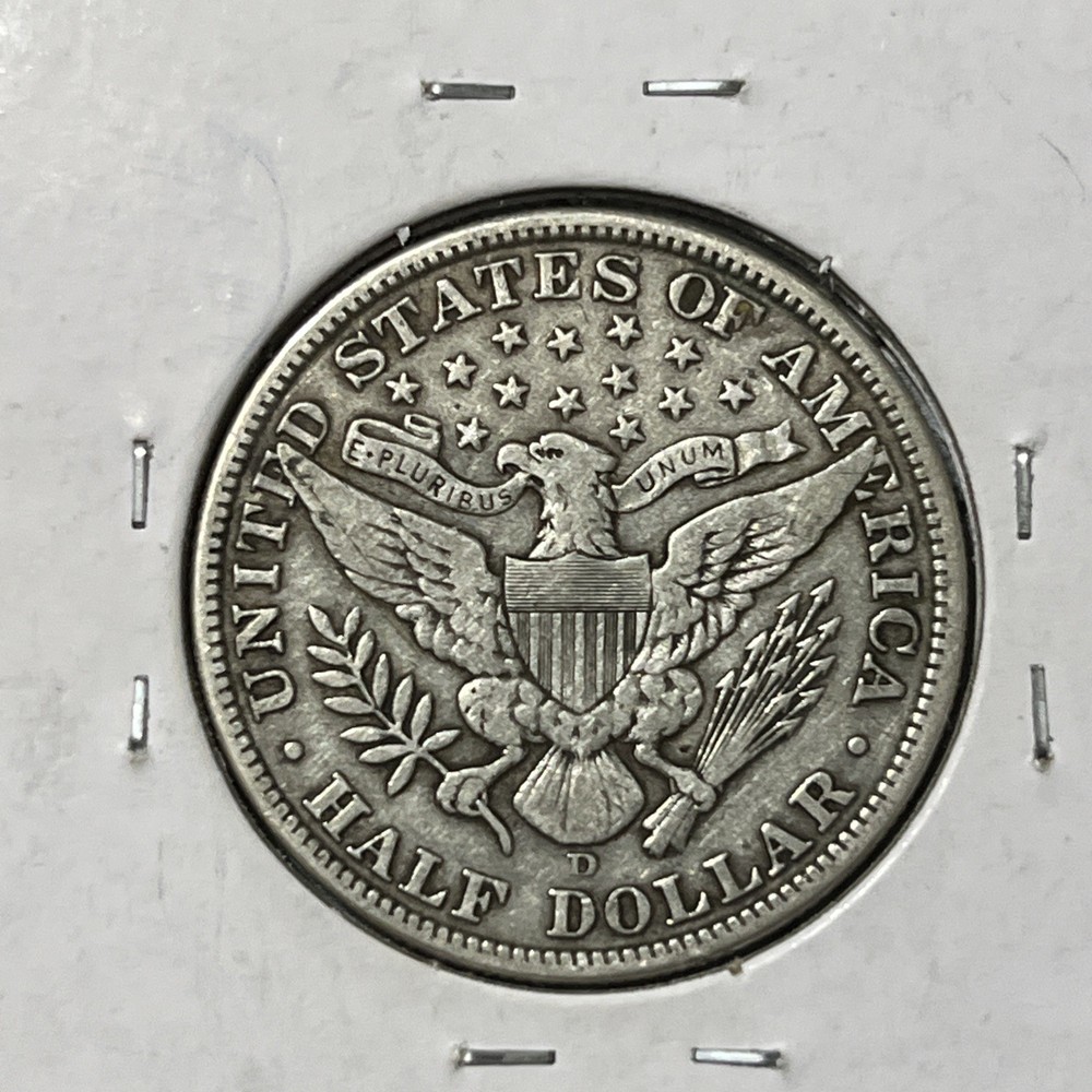 1908-D Barber Half Dollar Very Fine