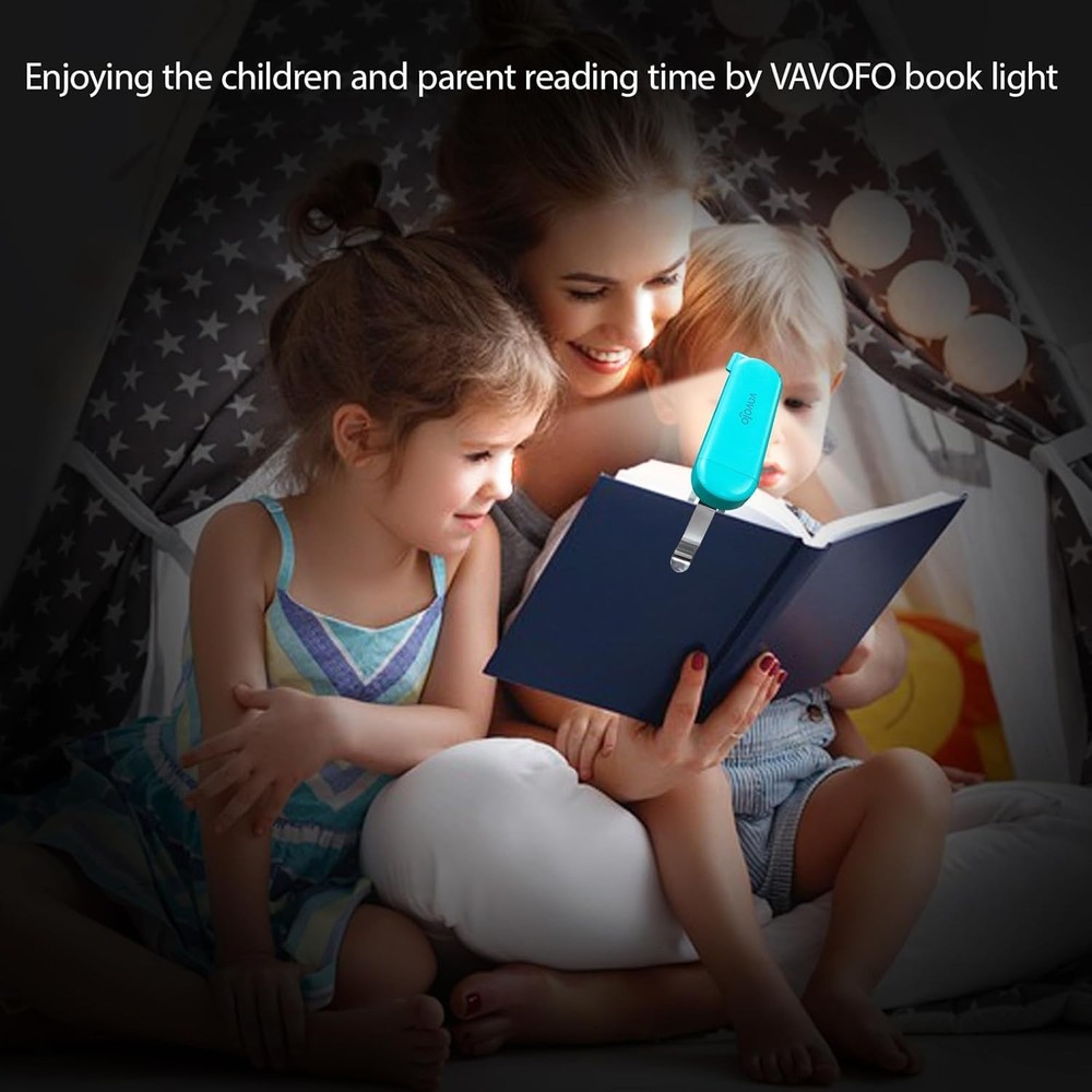 VAVOFO USB Rechargeable Book Light, Amber Blue Light Blocking