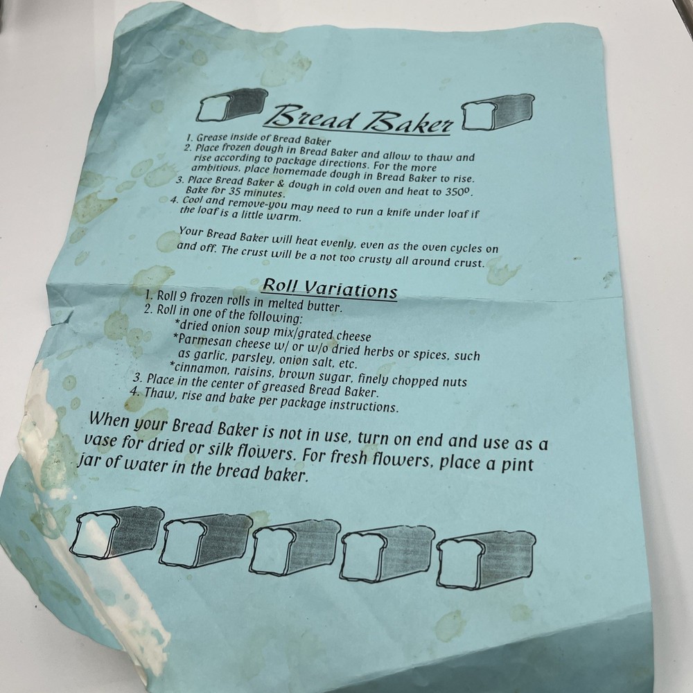 Breadman Bread Machine Maker TR441 W/manual Work&Tested