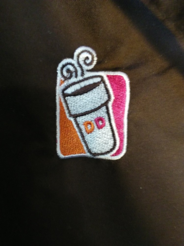 Dunkin Donuts Employee Apron Brown Size S/M