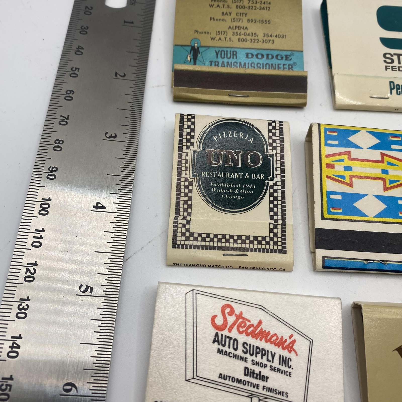 Vintage Advertising Matchbooks Lot 13 Restaurants Banks Auto Fish Market Steak