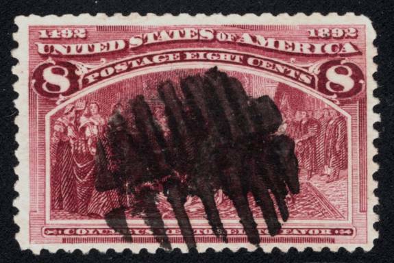 USA ~ Scott # 236 ~ 8 ¢ Columbian ~ USED