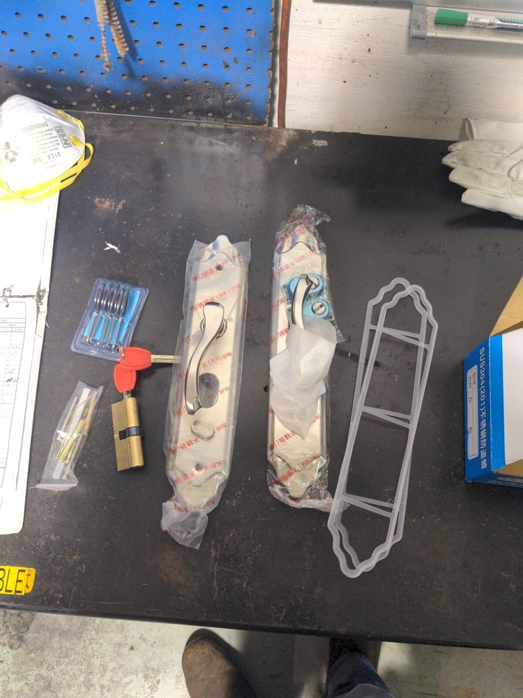 Stainless door handles Pair