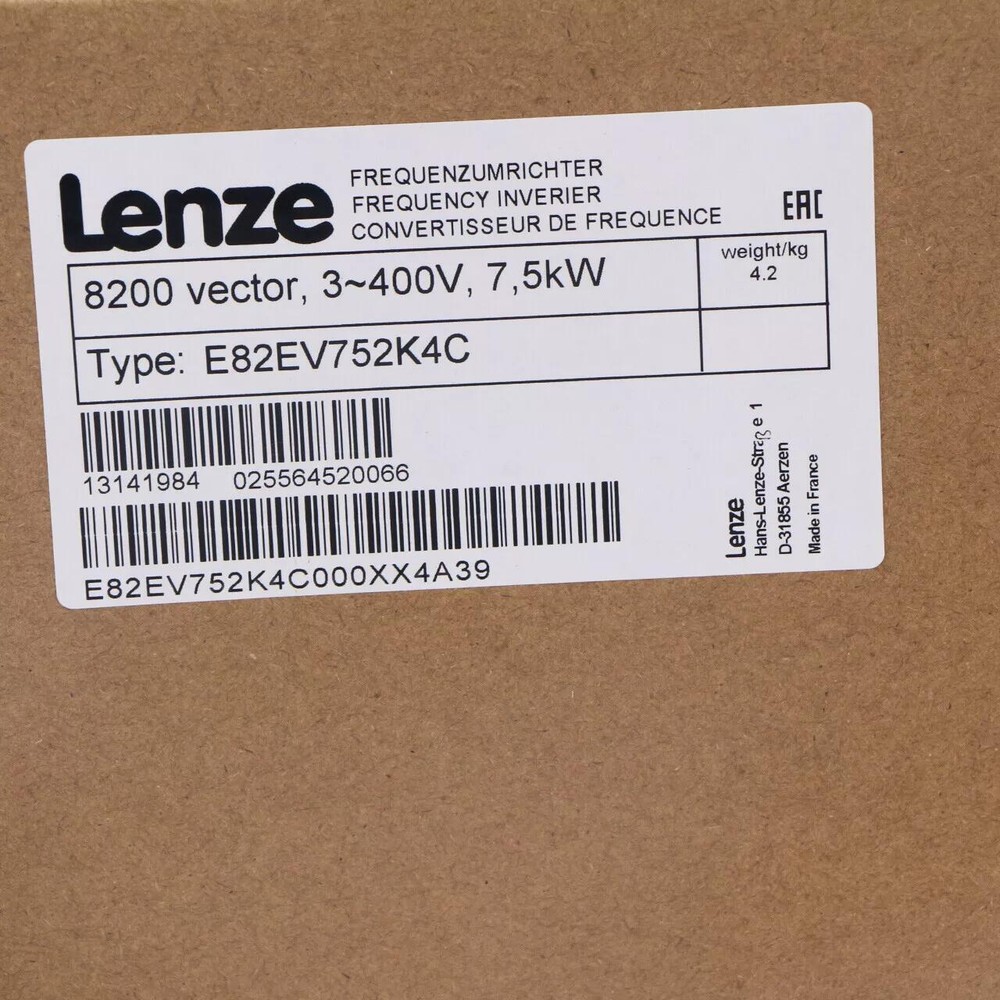 NEW LENZE E82EV752K4C Frequency Converter 75KW