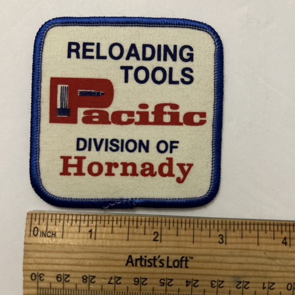 Pacific Reloading Tools Patch Hornady Division Ammunition Firearms Badge 3”