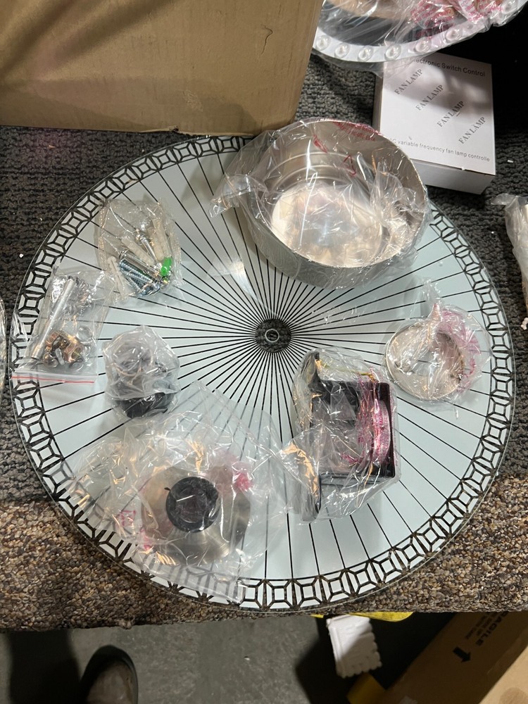 (QTY 1) DC Variable Fan Lamp with Hardware 8502365371