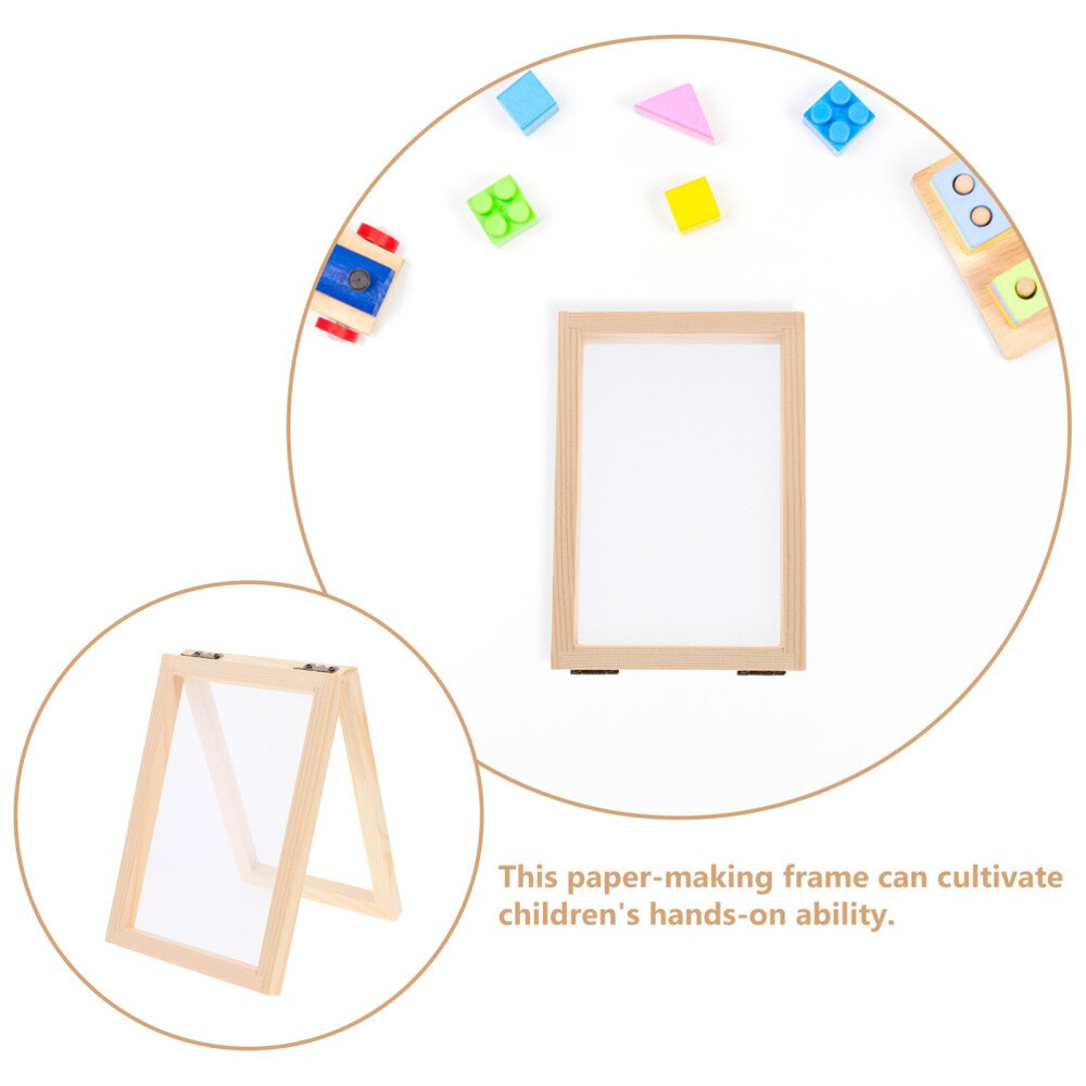 Wooden Paper Making Frame Paper Making Mold DIY Frame Screen Mesh Tool