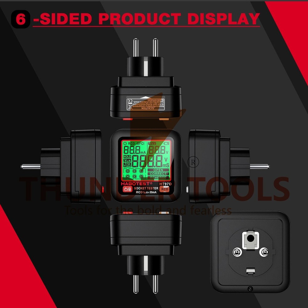 Thunder Tools HABOTEST HT97D Digital Socket Tester Voltage Test