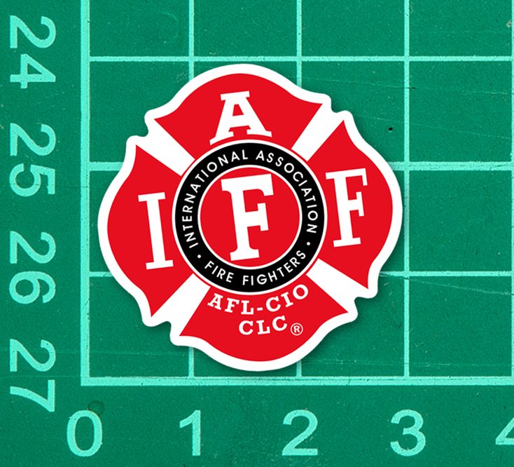 IAFF Firefighters Sticker emblem decal logo fireman insignia