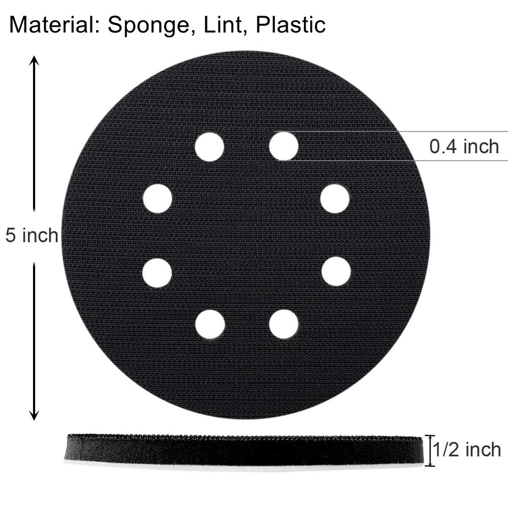 5 Pack 5 Inch 8 Holes Soft Density Foam Interface Pads Sponge Cushion Buffer Pad
