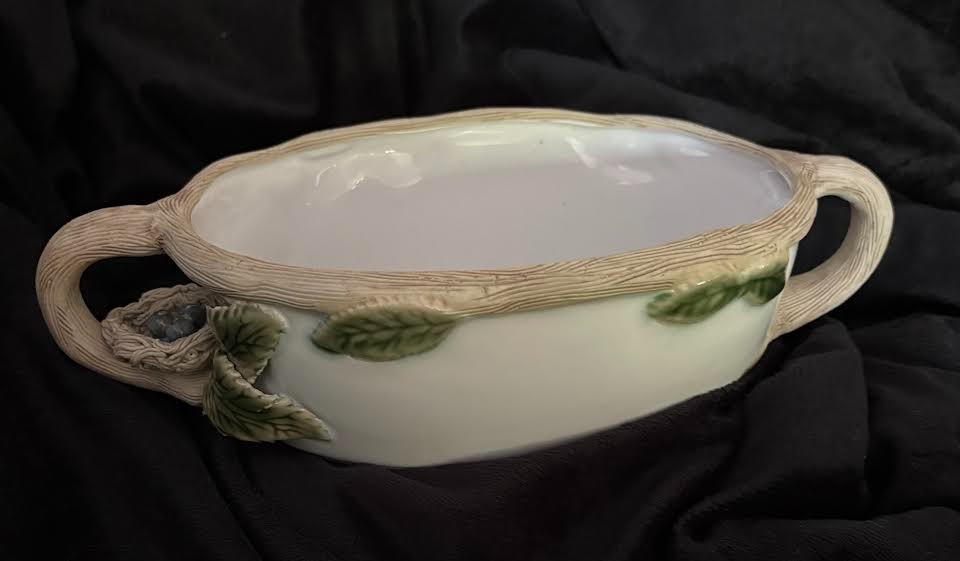 Ceramic Dish with Bird Nest and Eggs - Think Spring!