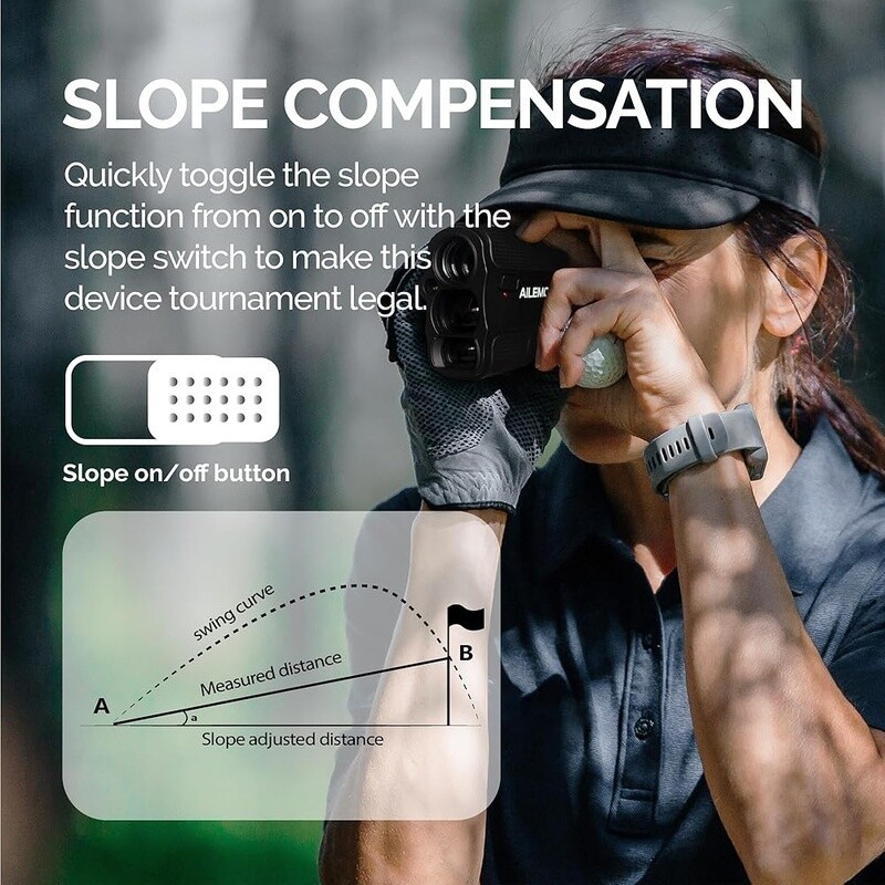 Golf Laser Rangefinder 900Y High Precision Fast Focus Slope Mode Range Finder US