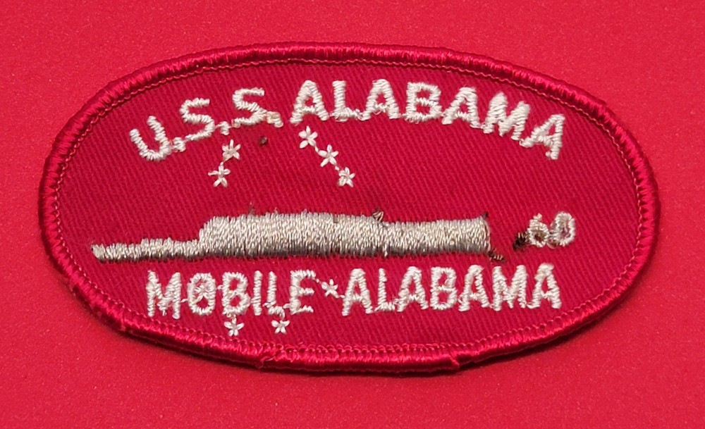 USS Alabama Ship Naval Patch DEFECTIVE AS-IS
