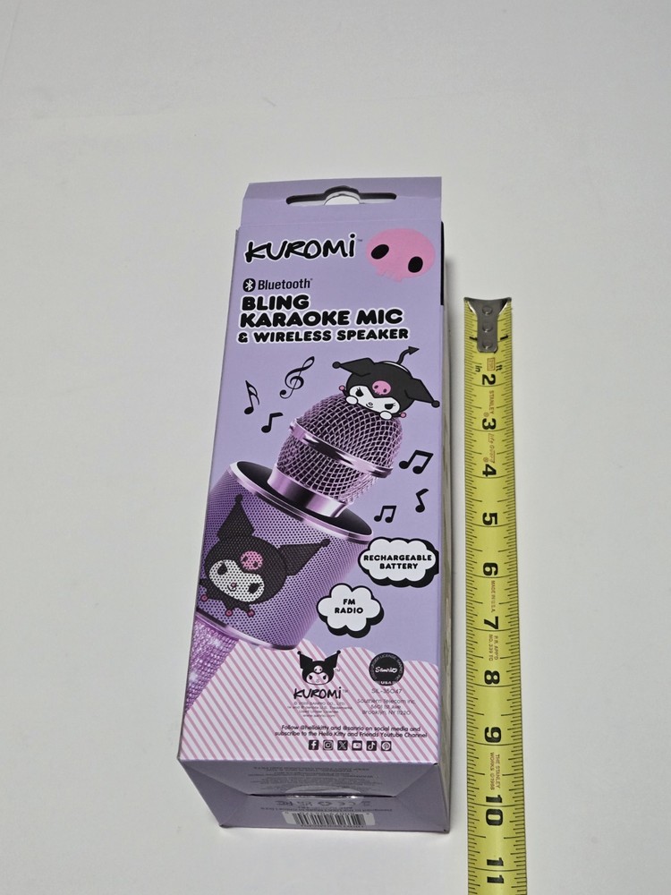 Karaoke Microphone Hello KITTY Kuromi BLING MIC & Bluetooth Speaker Wireless NEW