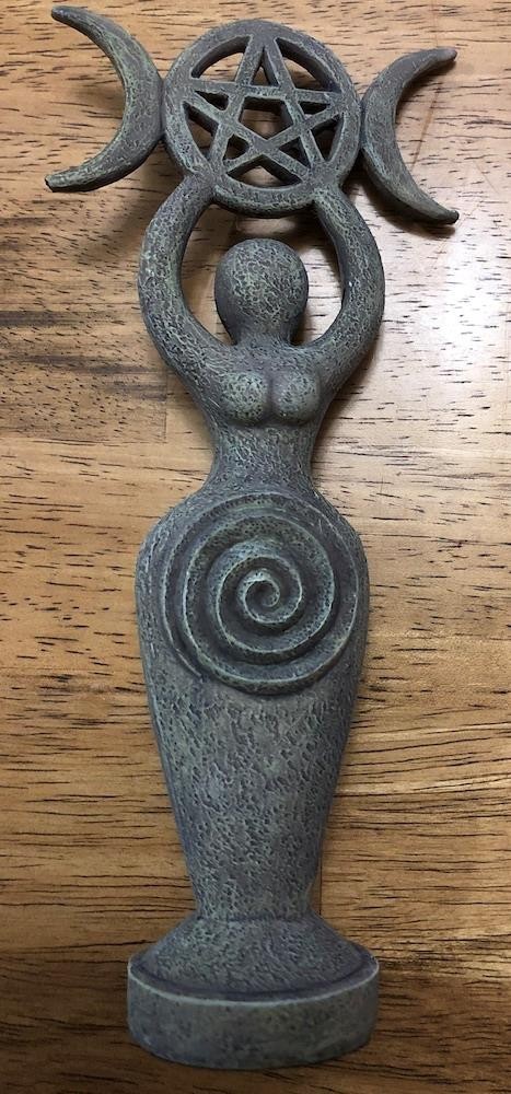 Spiral Goddess Statuette with Tree of Life on Back Side!