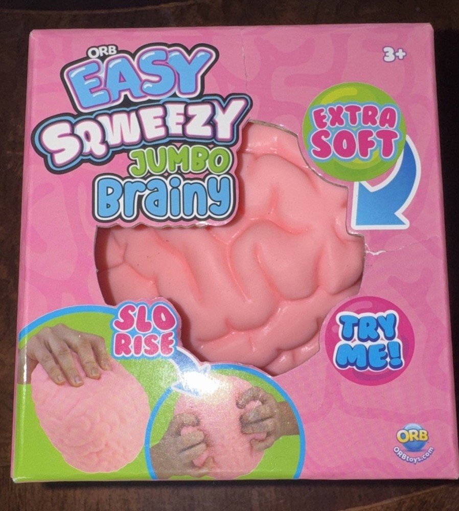 ORB Easy Squeezy Jumbo Brainy Extra Soft Pink Squeeze Toy