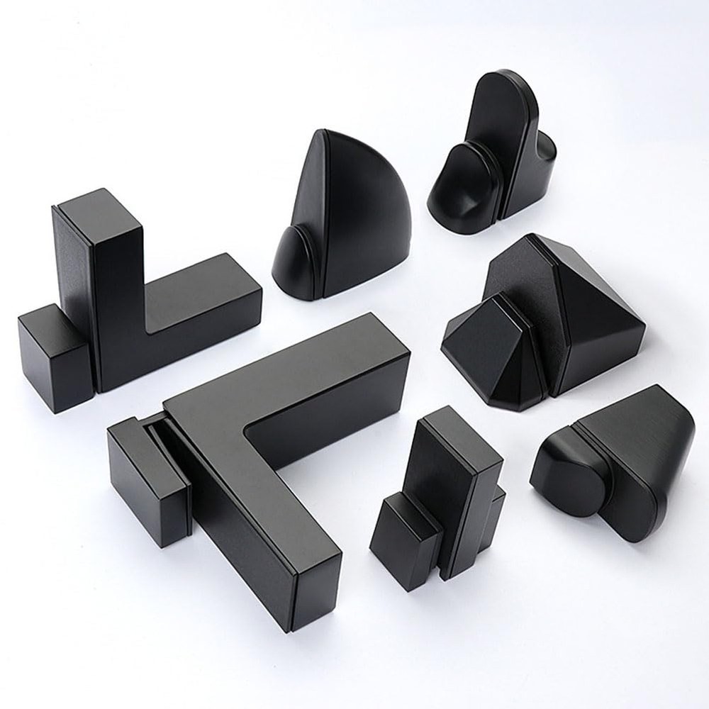 Adjustable Wood/Glass Shelf Bracket Wall Mount, Black , 2 Pack 2pcs Black
