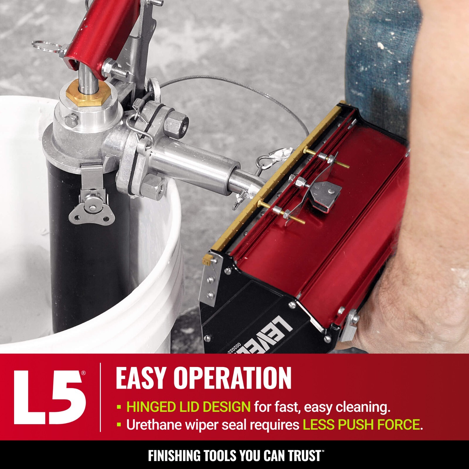 LEVEL5 Drywall Tools 12" MEGA Flat Finishing Box [2nd Generation] 4-769R