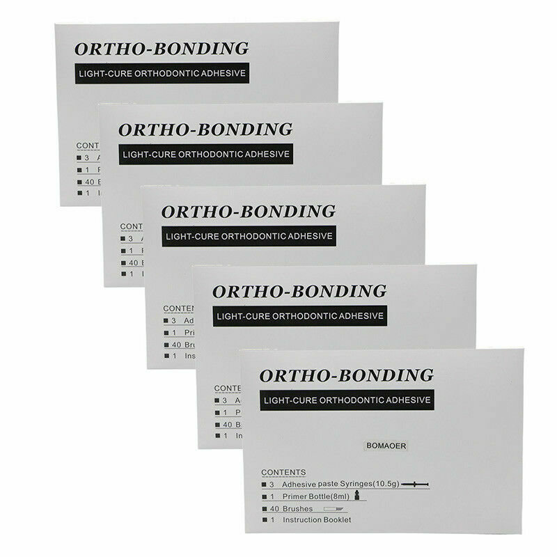NEW 5XOrthodontic Dental Curing Light Brackets Adhesive Ortho-bonding Paste Kit