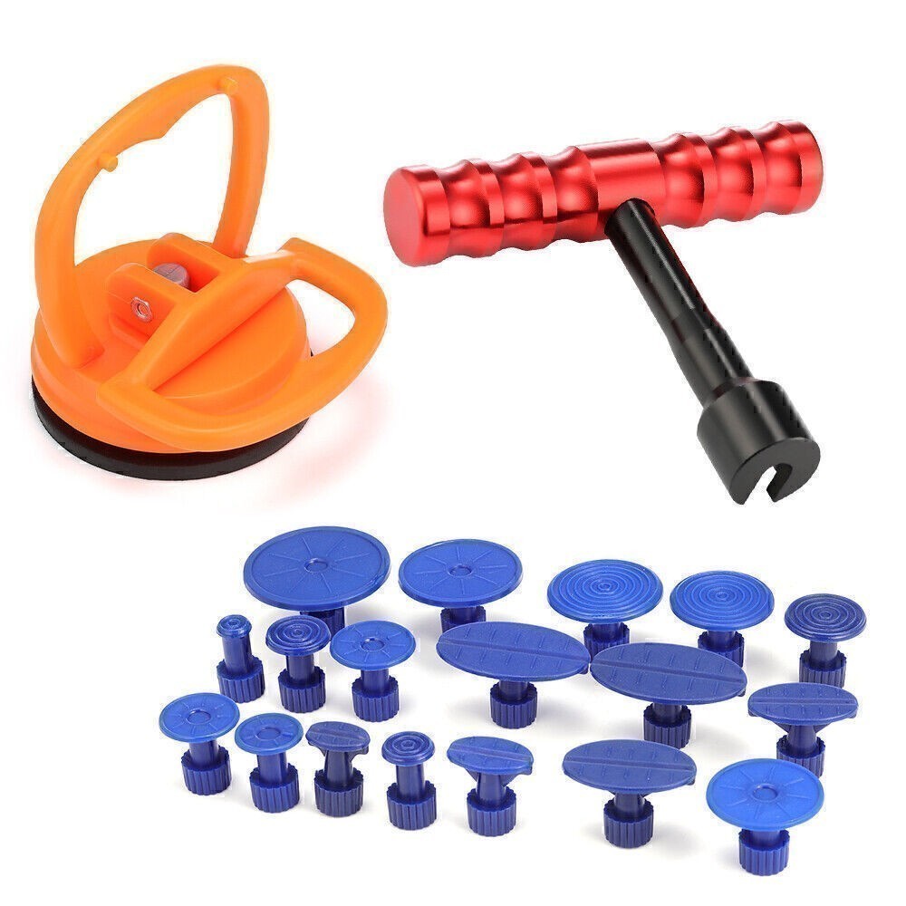 T-Bar Paintless Slide Hammer Dent Puller Repair Tool Removal Pulling Tabs Kit U#
