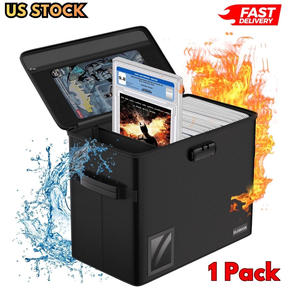 Fireproof Graded Comic Book Storage Stackable CGC Comic Book Box Holds 30 Comics