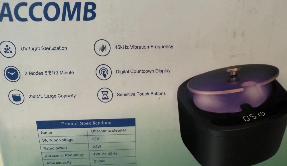 Raccomb Ultrasonic UV Cleaner