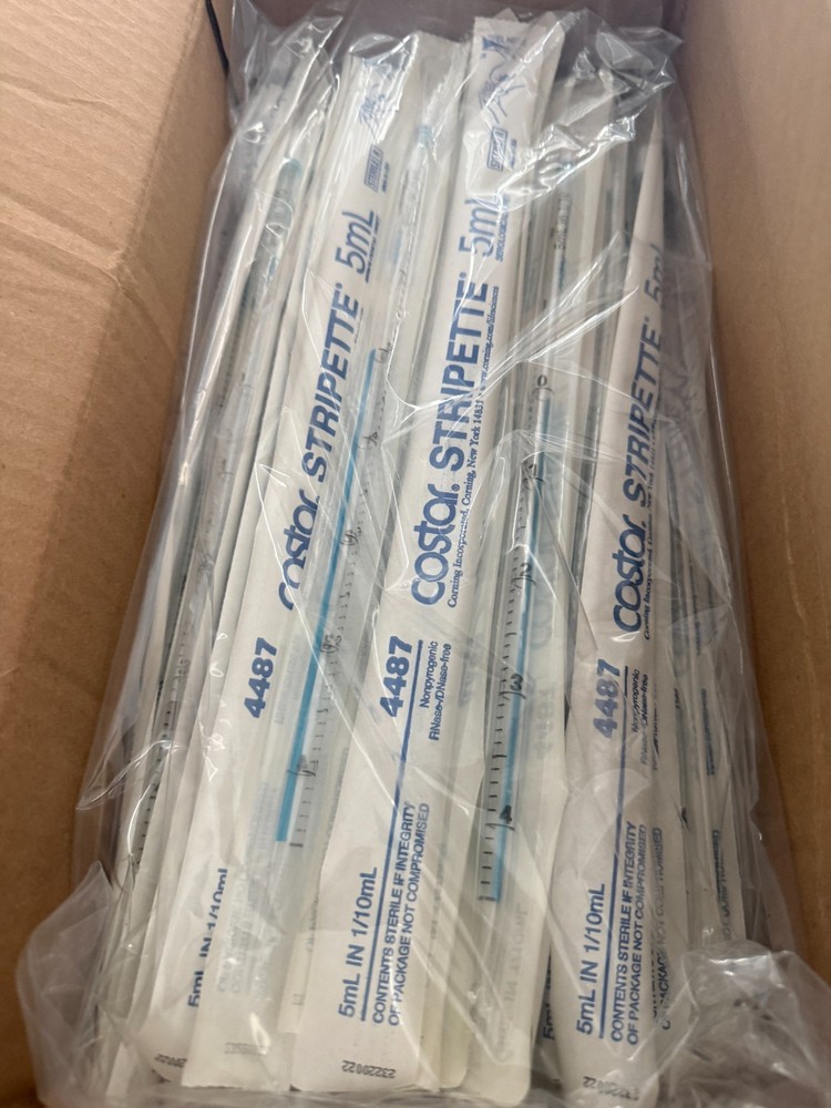 Corning Costar REF 4487 Serological Pipets 5mL Stripette Case