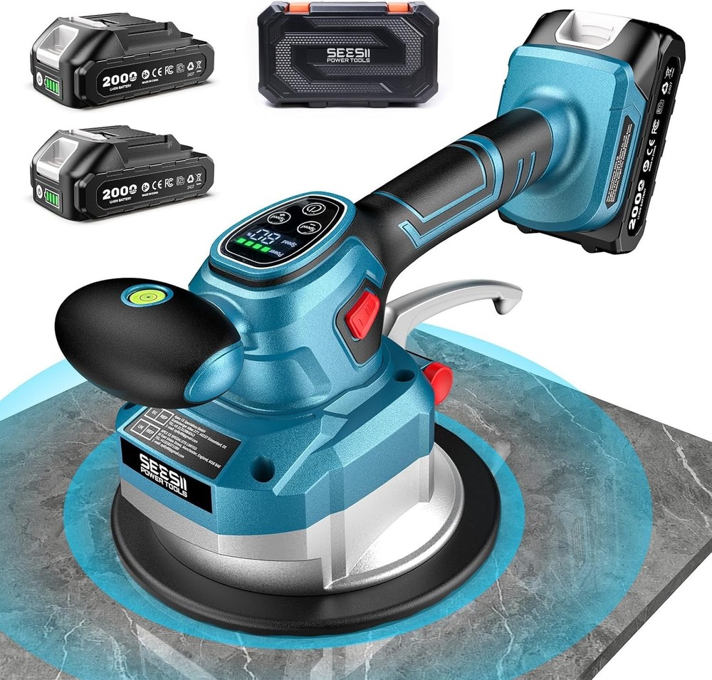 10-Hour Battery Tile Vibration Tool with 145mm Suction: Reliable and Versatile