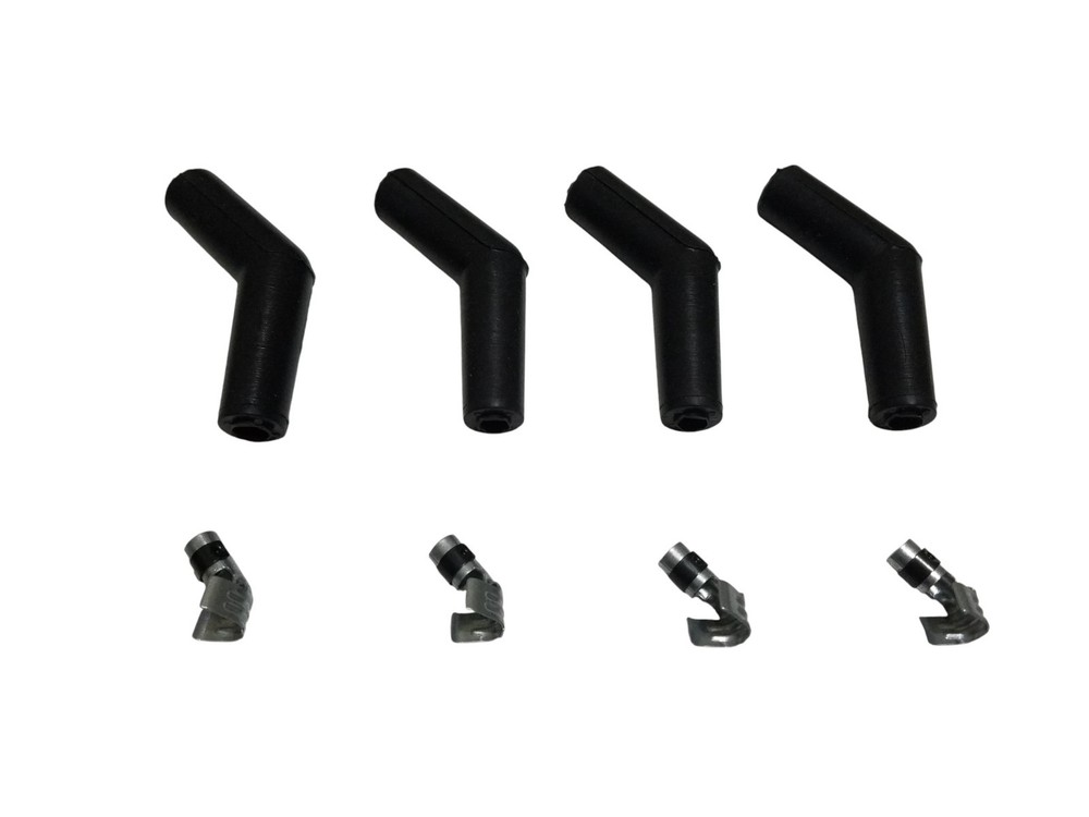 (4) pack 45 Degree Spark Plug Wire Boots With Terminals Moroso Wire 8mm DIY kit