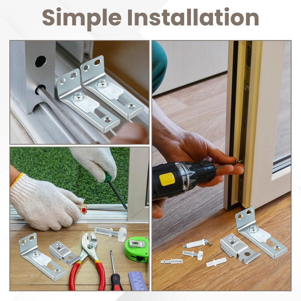 Bi-Fold Closet Door Hardware Kit with Spring Loaded Pivots and Roller Guide