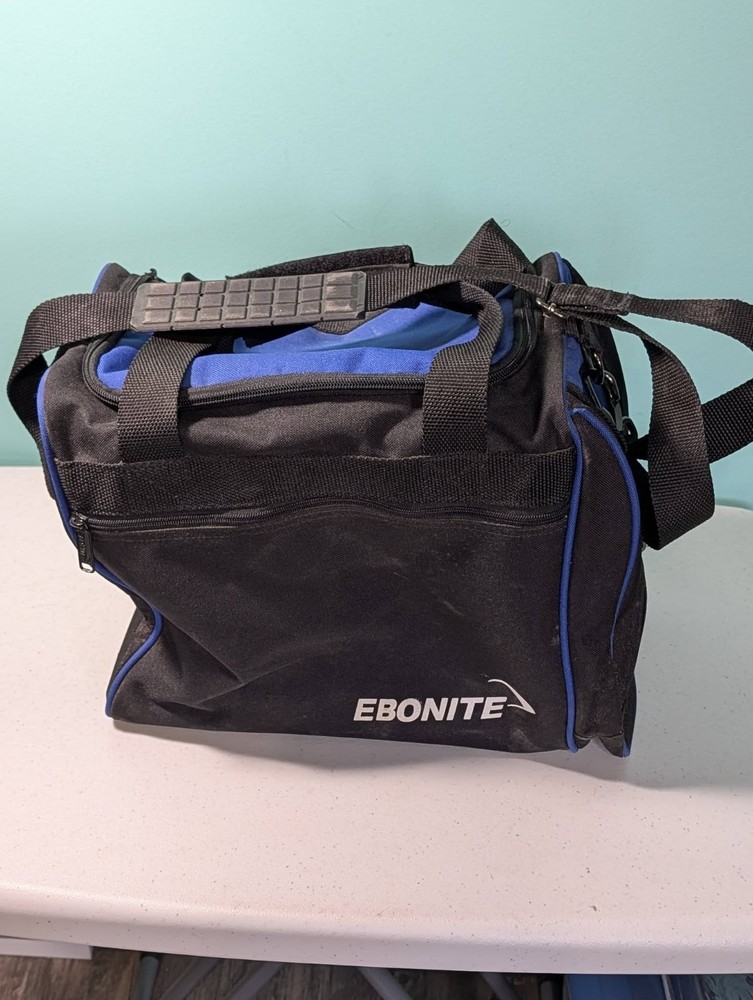 Ebonite Bowling Ball Bag Black & Blue Shoulder Strap