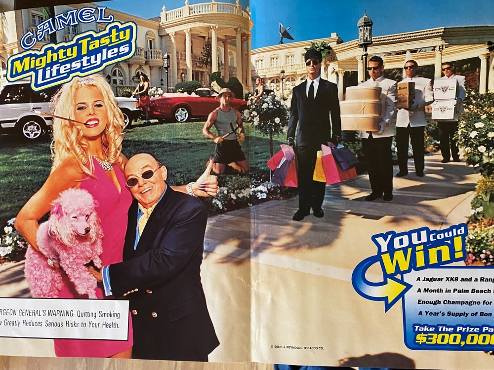 Camel Cigarettes, Two Page Vintage Large Format Print Ad