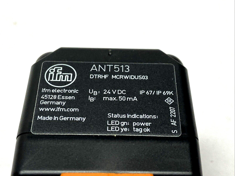 IFM ANT513 RFID Read/Write Head DTRHF MCRWIDUS03
